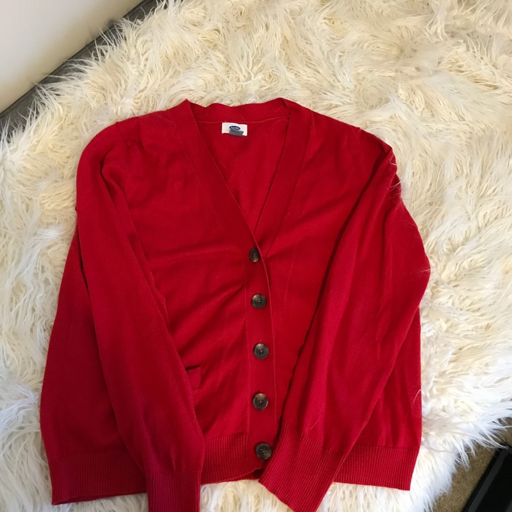OLD NAVY Red Cardigan XL